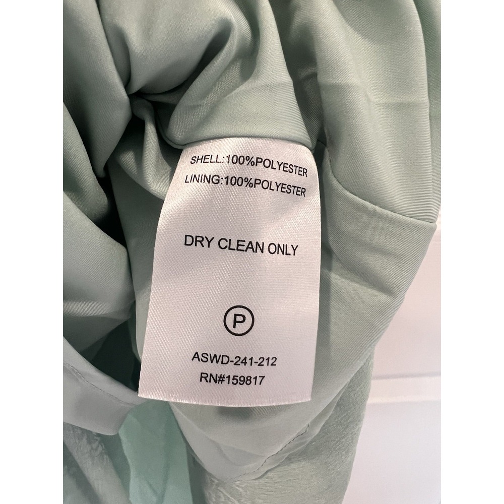 NWT Altar'd State Midi Dress Mint Floral Satin Cowl Neck Slip Midi Dress XXS - Picture 10 of 12